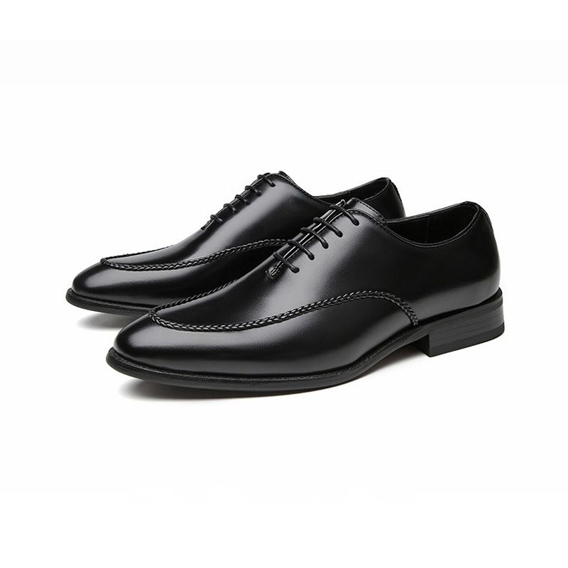 Formale Herrenschuhe Oxford Business Modern Retro Chiseled Toe - Schwarz