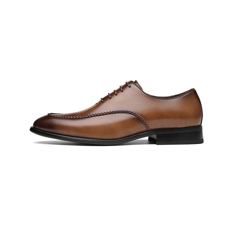 Formale Herrenschuhe Oxford Business Modern Retro Chiseled Toe - Braun