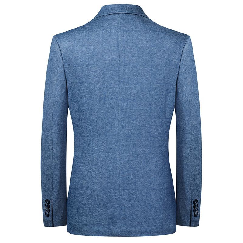 Herren-blazer Sportmantel Bankett Schmal Elastisch Pflegeleicht Zwei Knöpfe - Blau