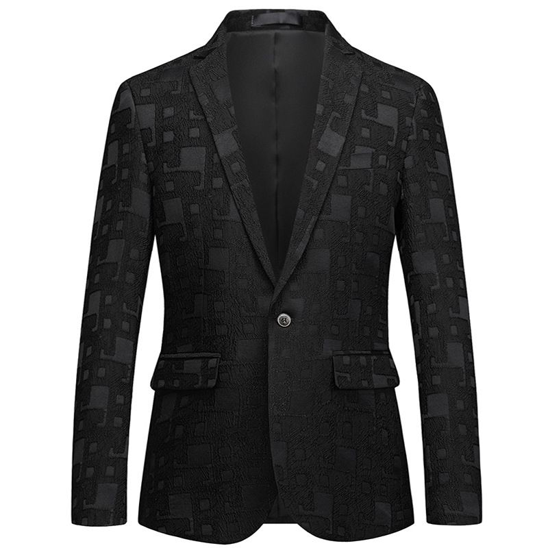 Herren-blazer Sportmantel Lässig Modisch Blumenmuster Ein Knopf Schmal