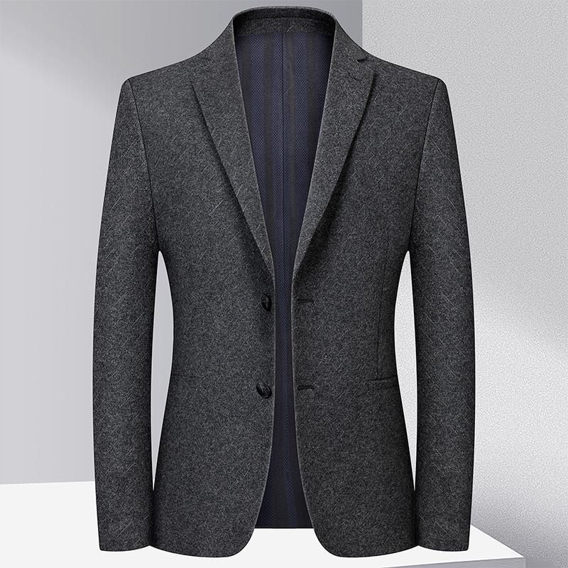 Herren-blazer Sportmantel Wolle Business Modern Schmal Zwei Knöpfe