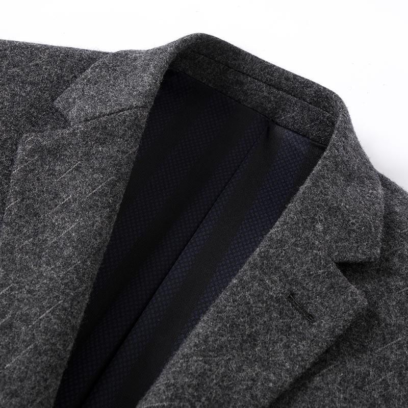 Herren-blazer Sportmantel Wolle Business Modern Schmal Zwei Knöpfe - Grau