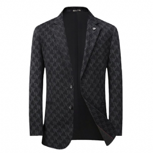 Herren-blazer Sportmantel Zwei Knöpfe Lockeres Blumenmuster Gestreift Elegant Übergröße