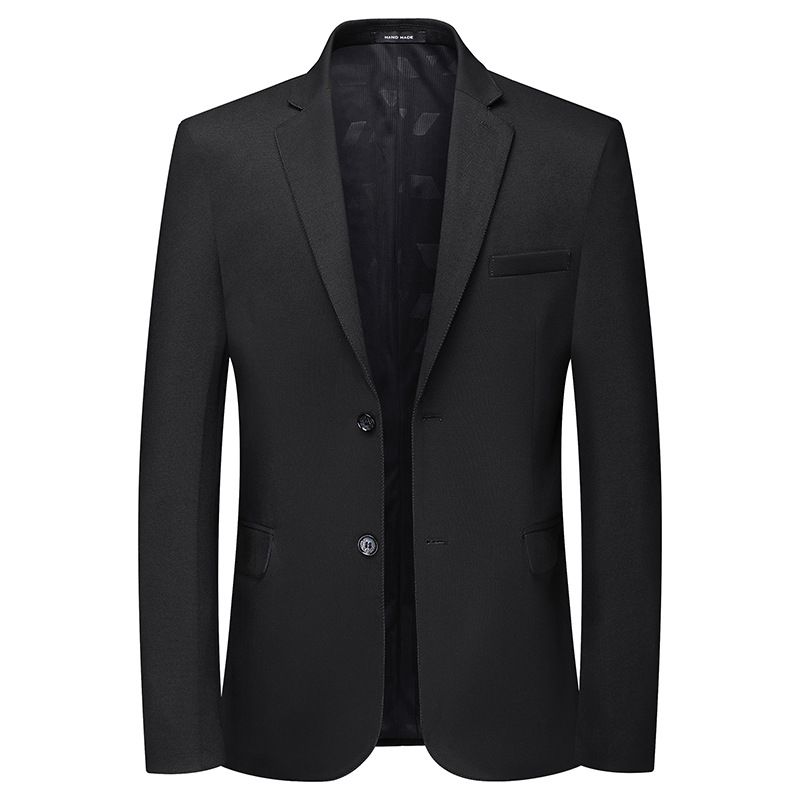 Herren-blazer Sportmantel Zwei Knöpfe Pattentaschen Flacher Kragen Elegant