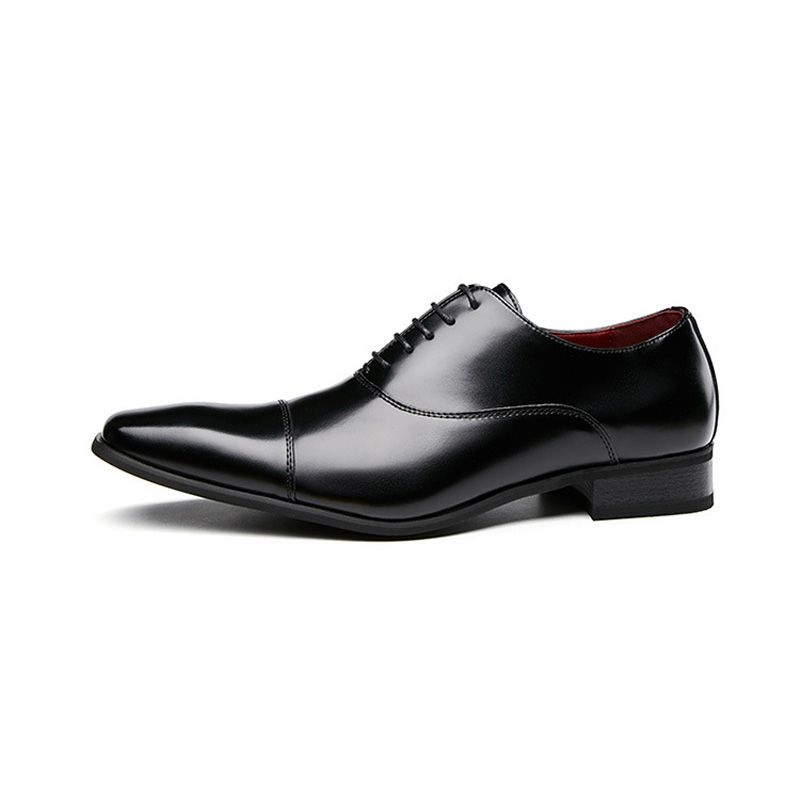 Herren-kleiderschuhe Business Modern Zum Schnüren Oxford Quadratische Zehenpartie Leder - Schwarz