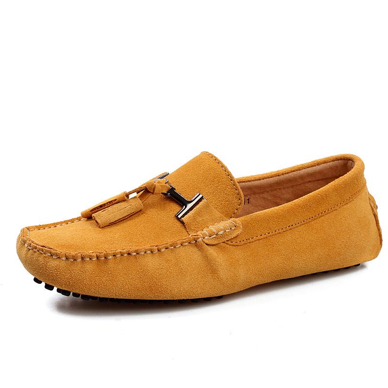 Herren Mokassin Loafer Fahrschuhe Quaste Wildleder