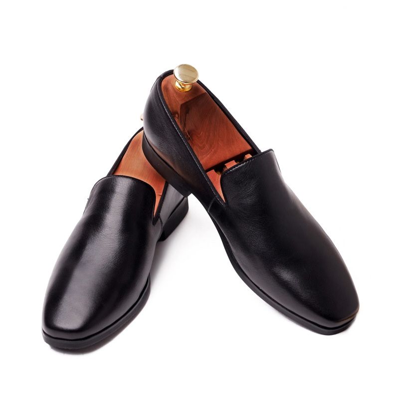 Herren-schuhe Rindsleder Mokassin-loafer Hochzeit - Schwarz